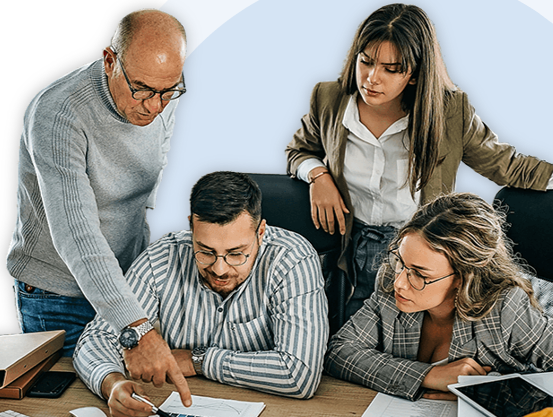 Woman with black curly hair wearing a backpack in a hallway holding and about to tap a phone
